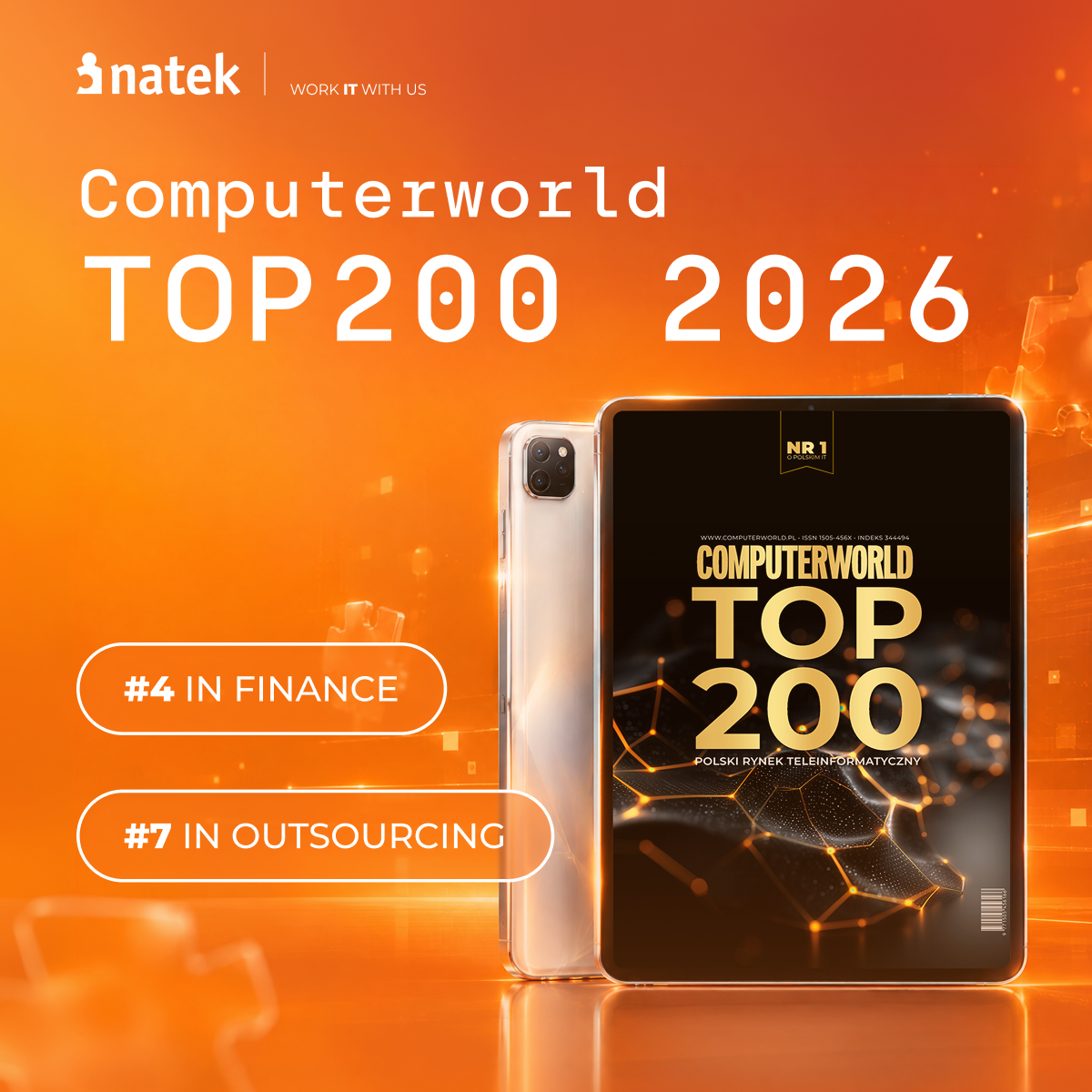 NATEK ranks in top-10 outsourcing provider - Computerworld TOP200 2026